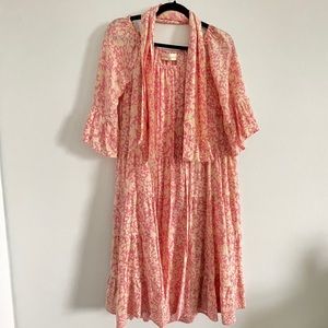Natalie Martin Pink Silk Floral Dress